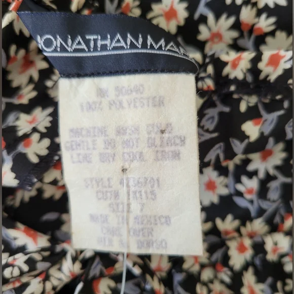 Y2K Jonathan Martin Black Floral Spaghetti Strap Midi Dress - Picture 5 of 5